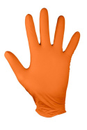 Rękawiczki nitrylowe, pomarańczowe, 50 sztuk, rozm L
