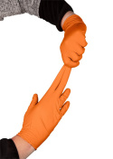 Rękawiczki nitrylowe, pomarańczowe, 50 sztuk, rozm XL